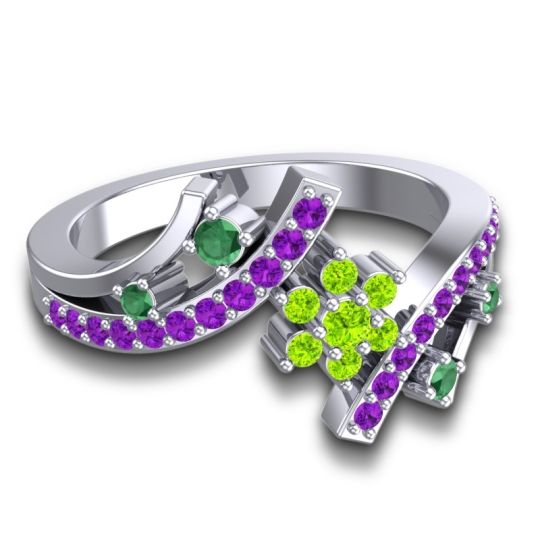 Simple Floral Pave Pippala Ring