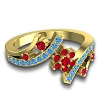 Simple Floral Pave Pippala Ring