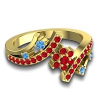 Simple Floral Pave Pippala Ring