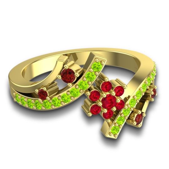 Simple Floral Pave Pippala Ring