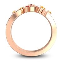 Simple Floral Pave Pippala Ring