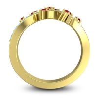 Simple Floral Pave Pippala Ring