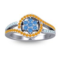 Statement Floral Pave Artava Ring