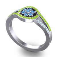 Statement Floral Pave Artava Ring