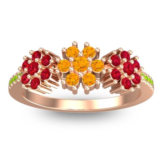 Statement Floral Pave Makaranda Ring