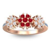 Statement Floral Pave Makaranda Ring