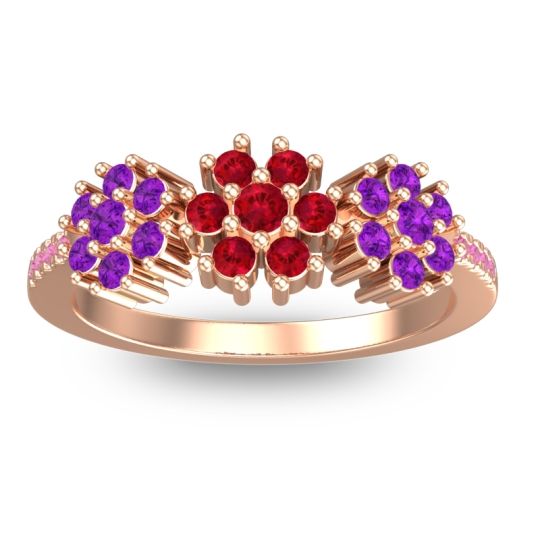 Statement Floral Pave Makaranda Ring
