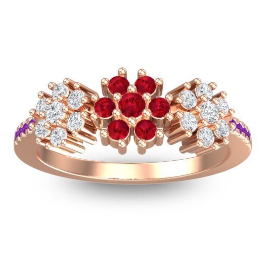 Statement Floral Pave Makaranda Ring