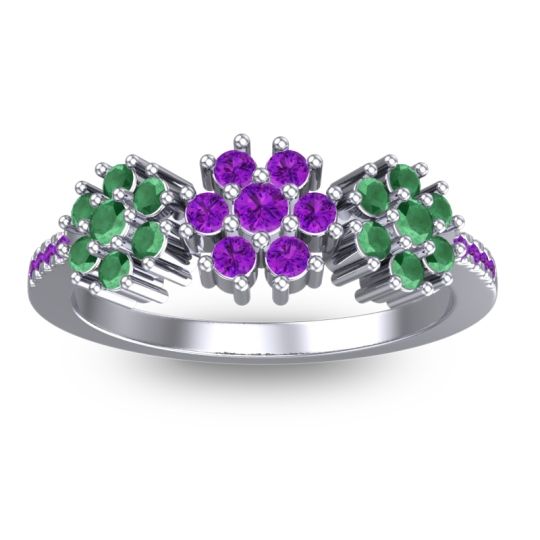Statement Floral Pave Makaranda Ring