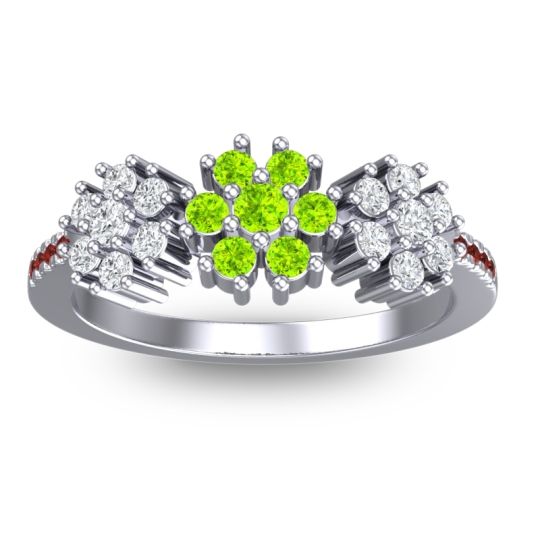 Statement Floral Pave Makaranda Ring
