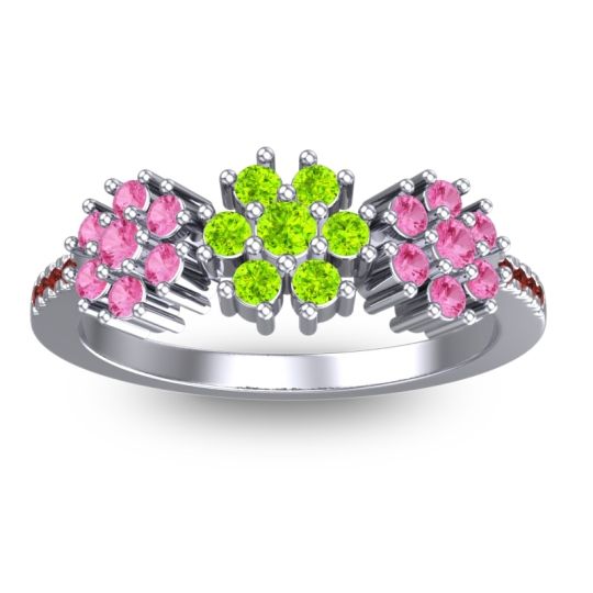 Statement Floral Pave Makaranda Ring