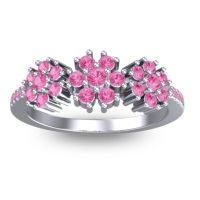 Pink Tourmaline Fashion Ring In Palladium – Makaranda Statement Ring