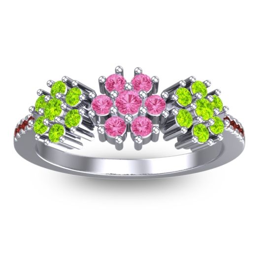 Statement Floral Pave Makaranda Ring