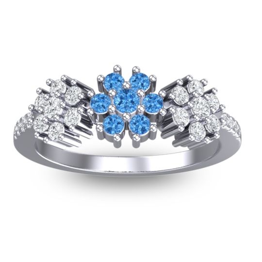 Statement Floral Pave Makaranda Ring