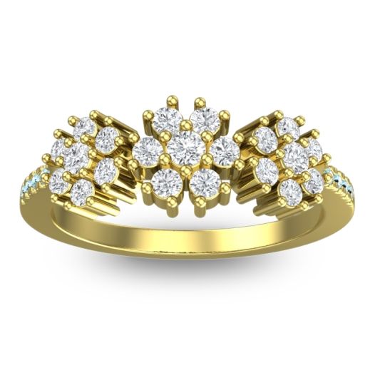 Statement Floral Pave Makaranda Ring