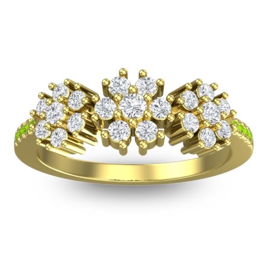 Statement Floral Pave Makaranda Ring