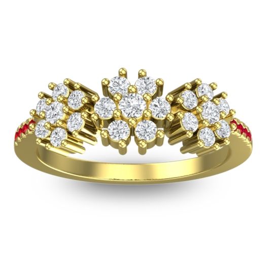 Statement Floral Pave Makaranda Ring