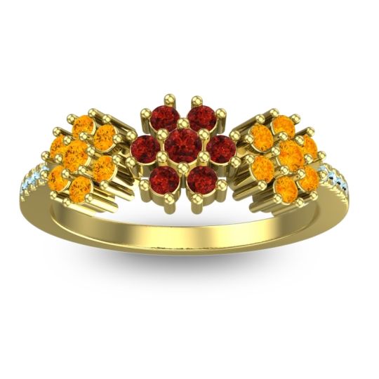 Statement Floral Pave Makaranda Ring