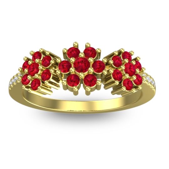 Statement Floral Pave Makaranda Ring