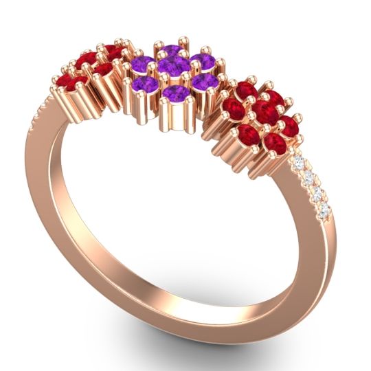 Statement Floral Pave Makaranda Ring