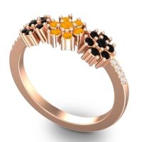 Statement Floral Pave Makaranda Ring