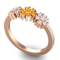 Statement Floral Pave Makaranda Ring