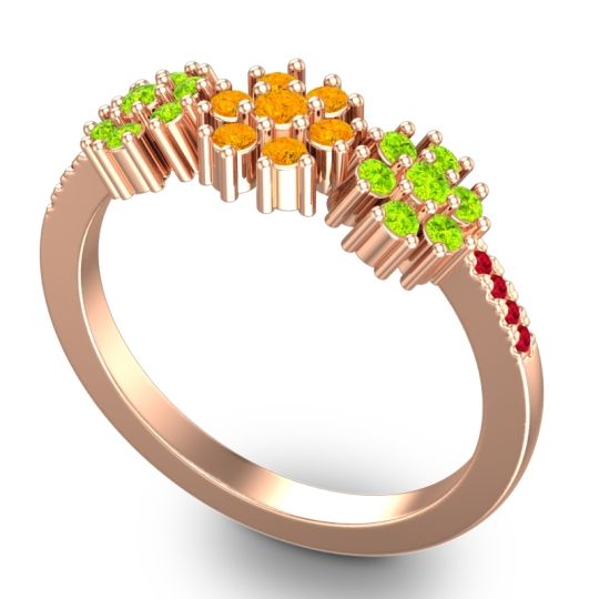 Statement Floral Pave Makaranda Ring