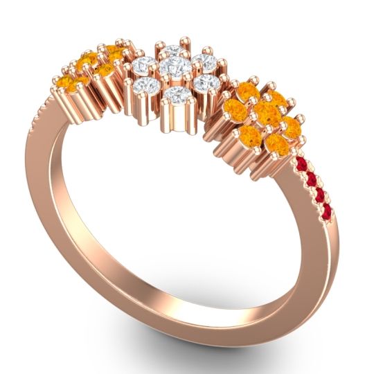 Statement Floral Pave Makaranda Ring