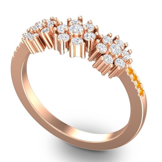 Statement Floral Pave Makaranda Ring