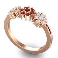 Statement Floral Pave Makaranda Ring