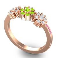 Statement Floral Pave Makaranda Ring
