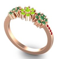 Statement Floral Pave Makaranda Ring