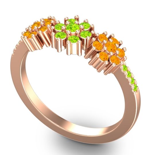 Statement Floral Pave Makaranda Ring