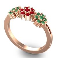 Statement Floral Pave Makaranda Ring