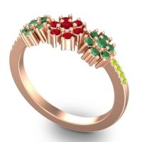 Statement Floral Pave Makaranda Ring