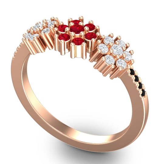 Statement Floral Pave Makaranda Ring