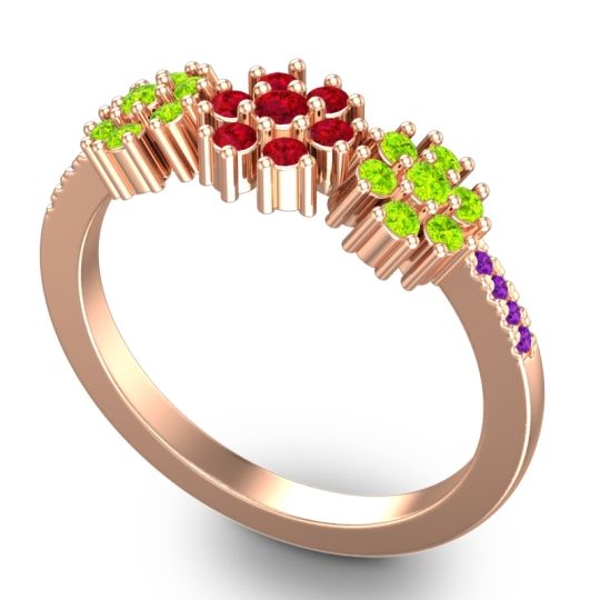 Statement Floral Pave Makaranda Ring