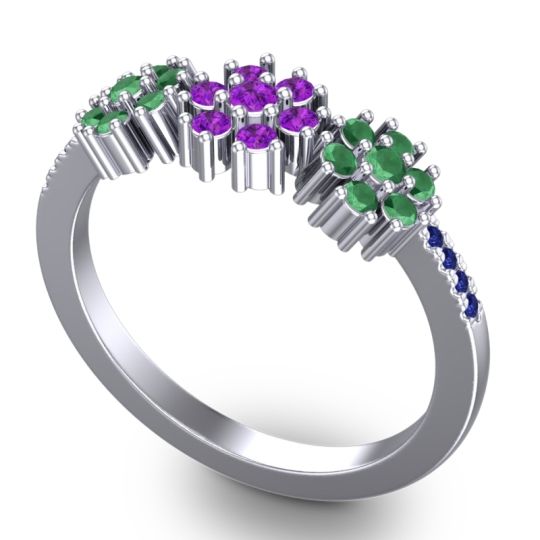 Statement Floral Pave Makaranda Ring