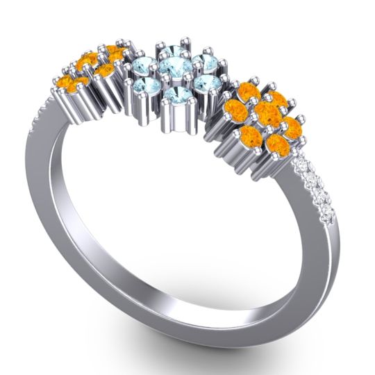 Statement Floral Pave Makaranda Ring