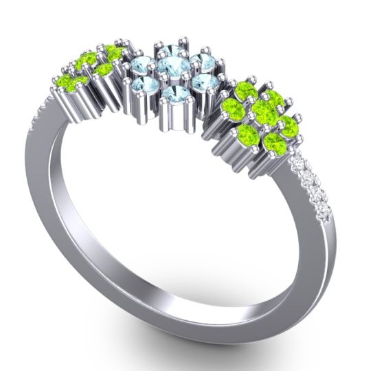 Statement Floral Pave Makaranda Ring