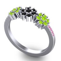 Statement Floral Pave Makaranda Ring