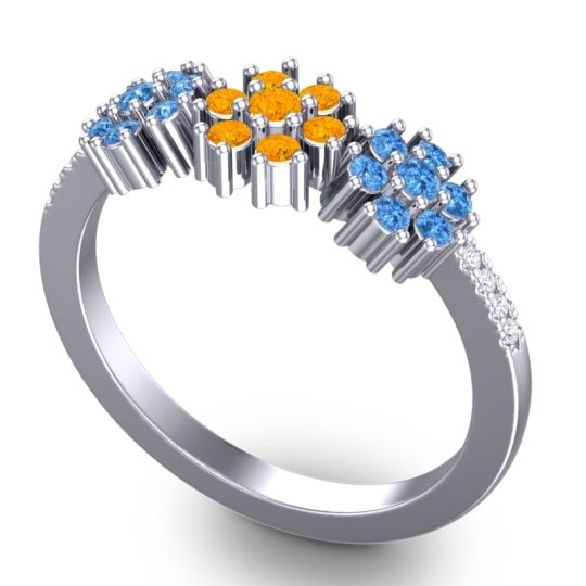 Statement Floral Pave Makaranda Ring