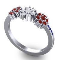 Statement Floral Pave Makaranda Ring