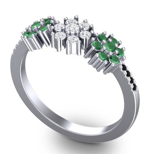 Statement Floral Pave Makaranda Ring