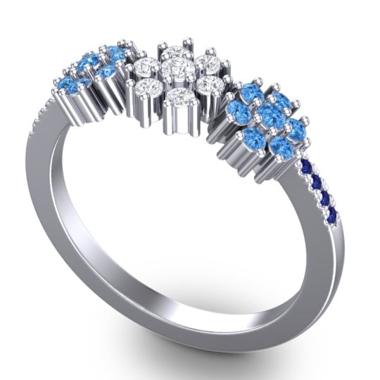 Statement Floral Pave Makaranda Ring