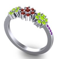 Statement Floral Pave Makaranda Ring