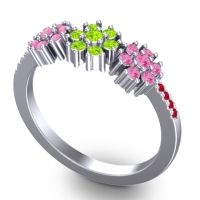 Statement Floral Pave Makaranda Ring