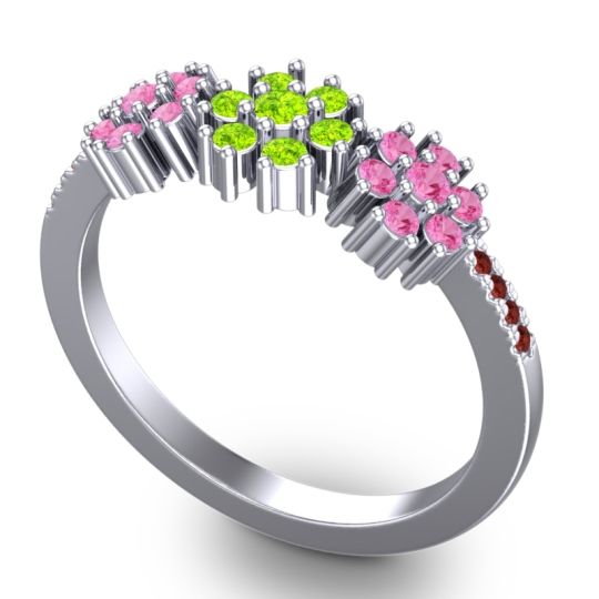 Statement Floral Pave Makaranda Ring