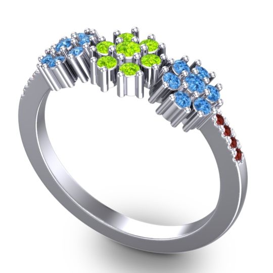 Statement Floral Pave Makaranda Ring