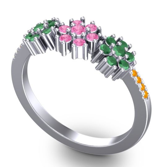 Statement Floral Pave Makaranda Ring